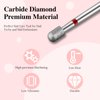C12rtive Nail Drill Bit,Cylinder Diamond Carbide Cuticle Remover Bit,3/32" Shank,Professional Diamond Carbide Nail Drill Bit for Acrylic Gel Nails,Home Salon & DIY(Fine)