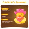 wonuu Cute Yellow Rubber Duck with Light Glowing Rubber Ducks with Pink Heart-Shaped Sunglasses Bandana Gold Chain Cowboy Hat, Dot White