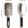 Vented Curved Detangling Brush Blow Dry Paddle Brush for Women Men, Anti-frizz Styling Hairbrush Comb for Curly Fine Wavy Natural Tangled Hair, Wet or Dry Use