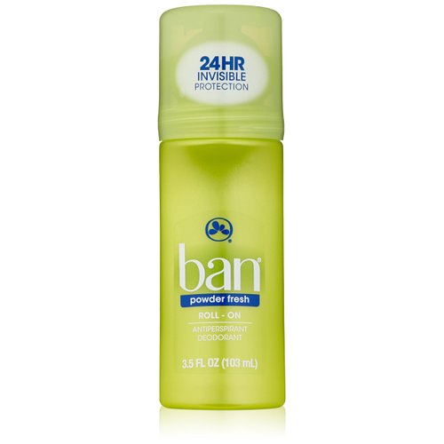 Ban Roll-On Antiperspirant Deodorant, Powder Fresh, 3.5-Ounce (Pack of 3)