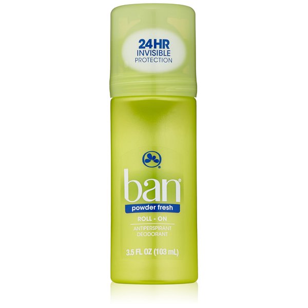 Ban Roll-On Antiperspirant Deodorant, Powder Fresh, 3.5-Ounce (Pack of 3)