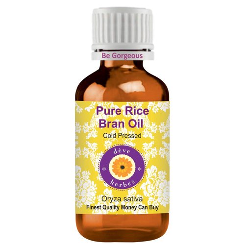 dève herbes Pure Rice Bran Oil (Oryza Sativa) Cold Pressed 10ml (0.33 oz)