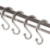 Metal Shower Curtain Hooks，Set of 12 Rings，Rust Resistant S Shaped Hooks Hangers for Shower Curtains, Kitchen Utensils, Clothing, Towels, etc. (Nickel)