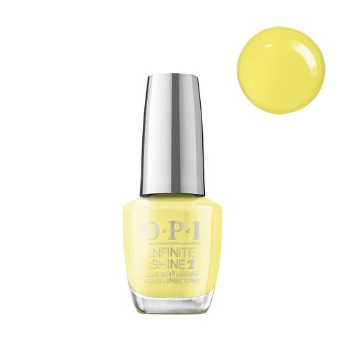 OPI Infinite Shine 2 Long-Wear Lacquer, Opaque & Vibrant Crème Finish Yellow Nail Polish, Up to 11 Days of Wear, Chip Resistant & Fast Drying, Summer 2023 Collection, Summer Make the Rules, Stay Out All Bright​, 0.5 fl oz