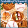 Justforjoyful 50Pcs Baseball Plates Baseball Party Supplies 9inch Sports Themed Birthday Party Plates Disposable Baseball Dinner Dessert Paper Plates for Baseball Birthday Gamed Day Party Decorations