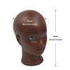 YTBYT Bald Mannequin Head Wig Head Professional Cosmetology Doll Head for Wig Making Displaying Wigs Eyeglasses with T-Pins (Brown Red)