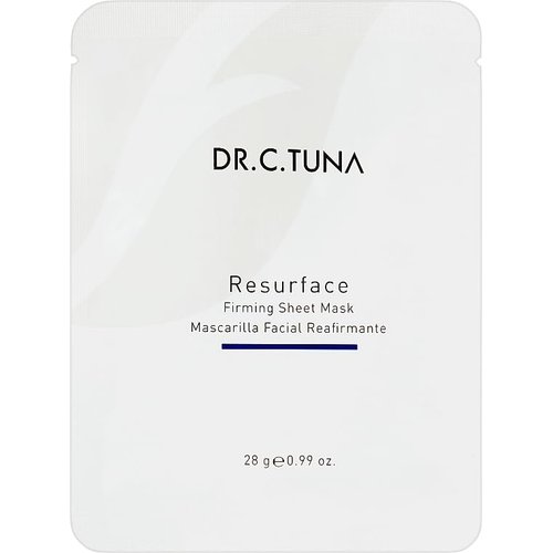FARMASi Disposable Fabric Mask Resurface Dr. C. Tuna, 28g/0.99oz - Exfoliating Sheet Mask, Renewing, Smooths Skin Texture, Enhances Radiance, Weekly Use, Skincare, Gentle Exfoliation, Clear Skin