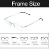 HIYANJN Rimless Readers Blue light proof reading glasses Women Men Anti Glare Filter Lightweight Eyeglasses 1.25