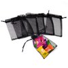 Dealglad® 100pcs Drawstring Organza Jewelry Candy Pouch Party Wedding Favor Gift Bags (6x8, Black)