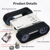 Electric Machinery DIY Tracked Robot Chassis Smart Tank Car Platform Kit, Caterpillar Robotic Crawler Sciences Educational Model for Arduino Raspberry Pi STEAM Silver