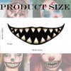 CMJSGG 10 Pcs Halloween Horror Mouth Temporary Tattoos Clown Scary Face Tattoos Prank Mouth Makeup Tattoos Stickers Big Mouth Decals for Adults Kids Halloween Party Cosplay, red black