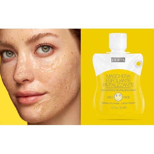 Pupa Milano Exfoliating And Revitalizing Face Mask - Revitalizing Gel Mask - Vitamin C Infused To Protect And Soothe Skin - Reveals Fresh, Youthful Glow - Improves Radiance - Lemon Extract - 1.01 Oz