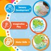 HAP-P-KID Dinosaur Bath Bubble Maker, Automatic Dino Bubbles Blower, Bathtub Shower Machine Toys, Birthday Party Time Gifts for 12 18 24 Months, 1 2 3 4 5 Years Old Boys Girls Preschool Toddlers Baby