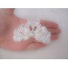 Generic Silver metal peacock faux pearl and clear crystal hair claw clip bridal clip