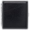 Black Smooth Leather (Full Pack – 20 Kings) Metallic Cigarette Case & Stash Box