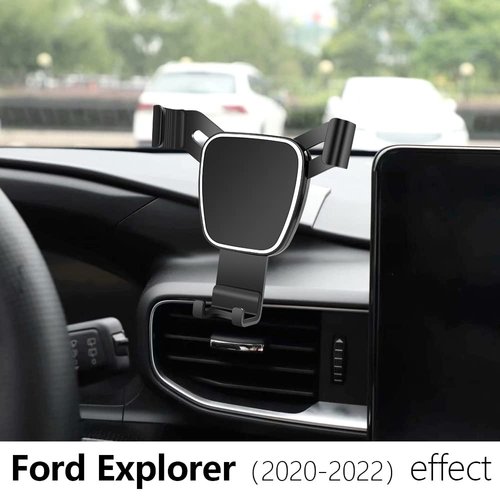 LUNQIN Car Phone Holder for 2020-2024 Ford Explorer Auto Accessories Navigation Bracket Interior Decoration Mobile Cell Phone Mount