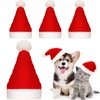 4 Pieces Dog Santa Hat Christmas Pet Hats Pet Costumes for Dogs Cats Christmas Supplies