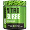 Jacked Factory NITROSURGE Pre Workout Supplement - Endless Energy, Instant Strength Gains, Clear Focus, Intense Pumps - NO Booster & Powerful Preworkout Energy Powder - 30 Servings, Arctic White