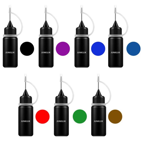 Temporary Tattoo Ink,7 Bottles Temporary Tattoo Kit for Women and Men,Skin Friendly,Colorful DIY Fake Tattoo for Body Art Painting - Black Green Red Purple Blue Brown Navy Blue