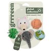 GRRREEN Stuffed Animal Cat Toy | Earth Animals Mixed Bundle | Value 5-Pack for Indoor Cats | Cute Interactive Plush Toys | Made of Eco-Friendly Materials - Go Green!