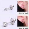 CHUANCI Pair Disposable Sterile Ear Piercing Unit Cartilage Tragus Helix Piercing Gun NO Pain Piercer Tool Machine Kit Stud Choose Design (Pair 450,Silver Star)