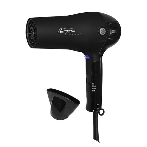 Sunbeam HD3010-005 Retractable Cord Folding Handheld Hair Dryer with Concentrator, 1875 Watts, Co...