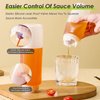 Condiment Squeeze Bottles for Ketchup Hot Sauce Liquids Oil with Caps for Condensed Milk and Mustard Salad Dressing Dispenser Clear Plastic Bottles Dressing Container PE BPA-free (14 oz 6 Pack（400ml）)