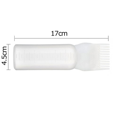 RUIFUU 2Pcs Root Comb Applicator Bottle, 6 Ounce Hair Dye Applicator Bottle Applicator Brush for Hair Root Comb Color Applicator Bottle with Graduated Scale