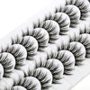 SYlashes False Eyelashes 15mm Faux Mink Lashes Fluffy Thick Crossed Soft Wispy Luxury Volume Fake Lashes 10 Pairs Pack