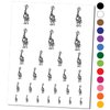 Graceful Spotted African Giraffe Temporary Tattoo Water Resistant Fake Body Art Set Collection - Black (One Sheet)