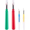 Seam Ripper and Thread Remover Kit,2 Big and 2 Small Sewing Stitch Thread Unpicker and 1 Sewing Trimming Scissor Nipper Tool for Thread Remove(Multi-Color)