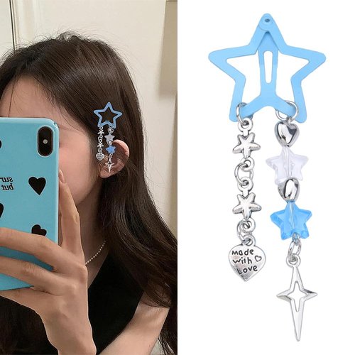 Love Gift Hair Accessories for Women Girls Made With Love Hair Clips Blue Hair Barrettes for Wome...