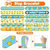 48PCS Duck Party Favors 24PCS Tattoos 24PCS Slap Bracelets Gifts Ideal Birthdays Party Supplies Decorations Cute Snap Bracelets Decor Baby Shower Classroom School Prizes Boys Girls Rewards