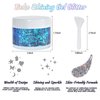 Boko 1.76oz Body Glitter Gel, Chameleon Emerald Liquid Chunky Glitter Lotion Mermaid Sequins for Face Hair Body Makeup, Christmas Coachella St Patrick's Day Mardi Gras Rave Accessories - Siren Jade