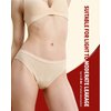 REELINDRY Absorbent Incontinence Underwear for Women Washable, Leakproof Ladies Underwear for Bladder Leakage 1 Pack (Beige, M)