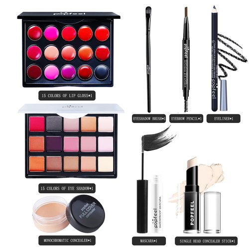 AMZTEMU Professional Makeup kit for women, Makeup kits for teenagers 14-16, All in one Makeup set, Kit de maquillaje para mujer(8 PCS)