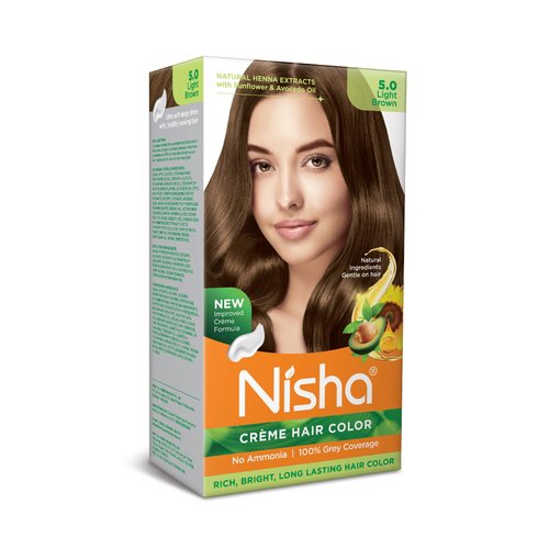 Nisha Cream Hair Color No Ammonia Cream Formula Fashion Highlights And Rich Bright Long-Lasting C...