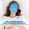 candyfouse Ice Pack Cold Face, Eye Masks Reduce Face Puff, Dark Circles, Reusable Cold Hot Gel Face Eye Mask, Suitable for Women Facial SPA, Ice Face Mask for Sleeping, Headaches (Blue Updated)
