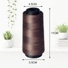 4 Rolls Sewing Threads Using for Hand Sewing,Hair Extensions,Making Wigs DIY(Dark Brown Series)