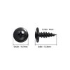 (400 Pcs)#8×1/2" Black Truss Head Wood Screws Quick Metal Self Tapping Zinc Oxide