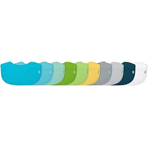 green sprouts Stay-dry Baby Bibs (10 pack) Waterproof protection, Adjustable hook-&-loop closure, Machine washable
