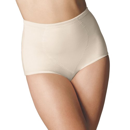 Bali Women’s Jacquard Mesh Tummy Panel Firm Control Shapewear Brief 2-Pack Fajas