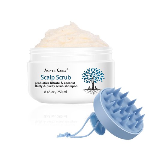 Bablabear Scalp Exfoliator Scrub,Itchy Scalp Treatment for Dandruff,Hair Scrub, No Sulfate Hair Scrub To Soothe a Dry, Flaky,Scalp,Removes Buildup,Clarifying Shampoo With Scrubber