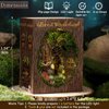 TuKIIE DIY Miniature Dollhouse Kit with Furniture, 1:32 Scale Opened & Closed Mini Cube Wooden Christmas Doll House Creative Room for Kids Teens Adults(Forest Wonderland)