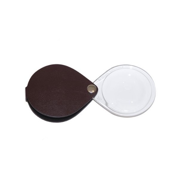 3.5X Eschenbach Leather Folding Teardrop Pocket Magnifier