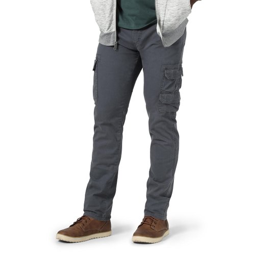 Wrangler Authentics mens Regular Tapered Cargo Pants, Pewter, 36W x 30L US