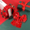 mokkia Christmas Headbands Hair Bows for Women Holiday Headbands Christmas Bow Tree Headbands Hair Ribbon Bows Clips Holiday Christmas Accessories Outfits Party Decorations Holiday Gifts (Pattern A)