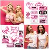 HOWAF 96 Pieces Breast Cancer Awareness Tattoos Face Tattoos Pink Ribbon Waterproof Temporary Tattoos Stickers for Girls Hope Fight Breast Cancer Party Fundraising Event Face Body Tattoo Accessories