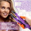 Lothee Fusion Hair Extension Heat Iron with Keratin Beads, Fusion Glue Protector, Template Hair Clips, Heat Insulation Sheets and Finger Gloves (Purple, 50g Bags)
