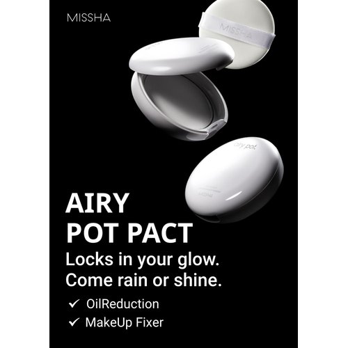MISSHA Airy Pot Pressed Translucent Powder Pact 5g I Make Up Finishing Setting Powder For a Natural Matte Finish
